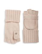Calvin Klein Rib-knit Metallic Flip Mitt Gloves