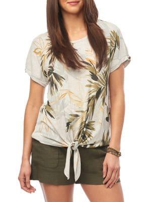 Democracy Printed Short-sleeve Top