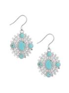 Lucky Brand April Chase Turquoise Calcite Drop Earrings