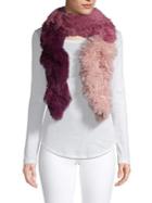 Cejon Plush Faux-fur Colorblock Scarf