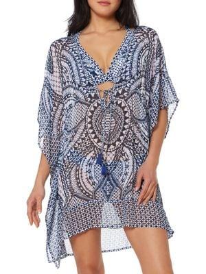 Jessica Simpson Printed Self-tie Tunic
