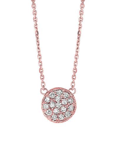 Morris & David Diamond And 14k Rose Gold Pendant Necklace