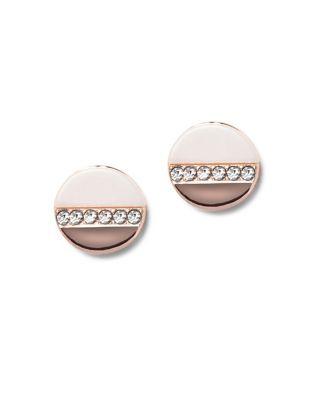 Vince Camuto Quartz Stone & Clear Pave Crystal Stud Earrings