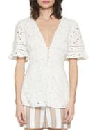 Walter Baker Kellie Cut-out Cotton Top