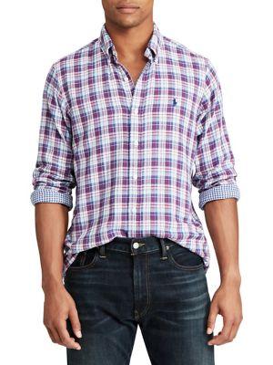 Polo Ralph Lauren Classic-fit Double-faced Button-down Shirt