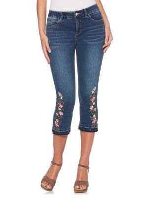 Rafaella Plus Floral Embroidered Jeans