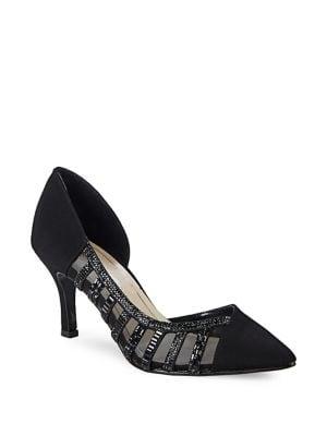 Caparros Nathailie Embellished Satin Pumps