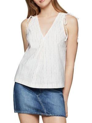 Bcbgeneration Rainbow Stripe Drawstring Top