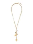 Sole Society Charms & Links Goldtone, Labradorite, White Quartz And Crystal Pendant Necklace