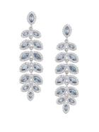 Swarovski Baron Silvertone & Pale Blue Crystal Drop Earrings