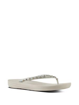 Fitflop Iquishion Tm Ergonomic Embellished Rubber Flip Flops