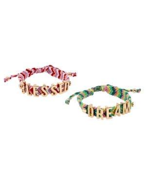 Bcbgeneration Dream & Blessed Goldtone 2-piece Friendship Bracelet Set