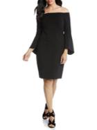 Karen Kane Bell Sleeve Off-the-shoulder Dress