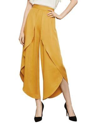Bcbgmaxazria Wide-leg Wrap-front Pants