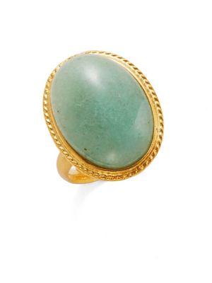 Kenneth Jay Lane Amazonite Cocktail Ring