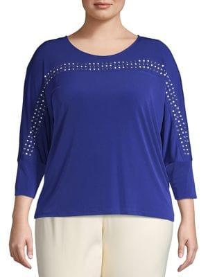 Calvin Klein Plus Studded Dolman Top