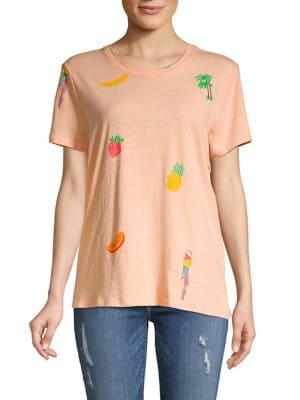 Lucky Brand Tropical-print Cotton Tee