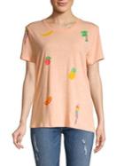 Lucky Brand Tropical-print Cotton Tee