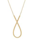 Lord & Taylor 14k Yellow Gold Open Teardrop Pendant Necklace
