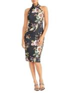 Rachel Rachel Roy Floral-print Halterneck Sheath Dress