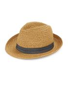 August Hats Denim-banded Panama Hat