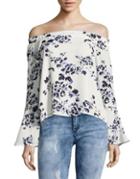 Design Lab Lord & Taylor Floral Print Blouse
