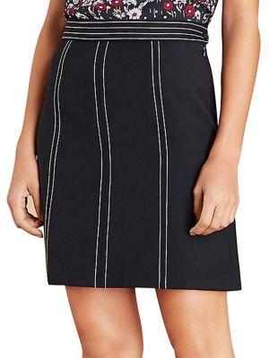 Brooks Brothers Red Fleece Topstitch A-line Skirt