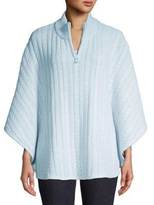 Ivanka Trump Knit Zip-neck Poncho