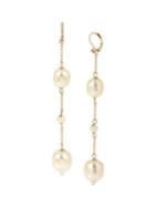 Miriam Haskell Goldtone Mixed Bead Linear Earrings