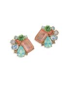Carolee Cosmo Goldtone Button Clip-on Earrings