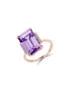 Effy Viola Pink Amethyst, 14k Rose Gold & Diamond Ring