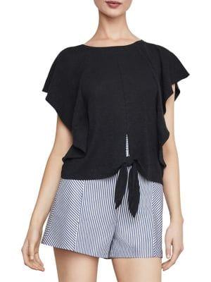 Bcbgmaxazria Tie-front Cropped Top