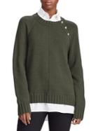 Lauren Ralph Lauren Petite Cotton-blend Twofer Sweater