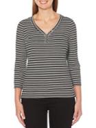 Rafaella Printed Ribbed Sweater