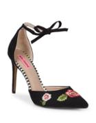 Betsey Johnson Abbie Embroidered Floral Stiletto Pumps