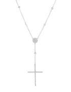 Lord & Taylor Cubic Zirconia Cross Pendant Necklace