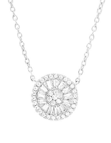 Lord & Taylor Cubic Zirconia Circle Pendant Necklace