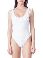 Kenneth Cole Reaction Lacy Days One-piece Ruffled Swimsuit