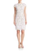 Adrianna Papell Petite Floral Lace Sheath Dress