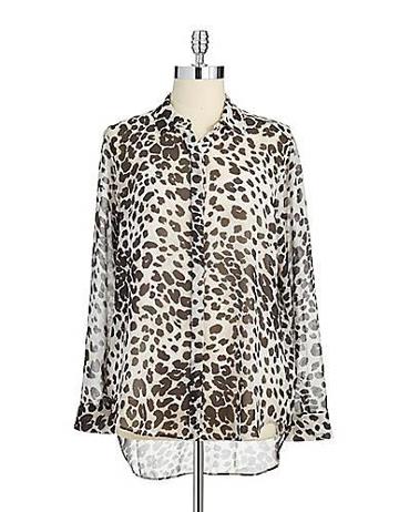 Dknyc Dknyc Leopard Print Blouse