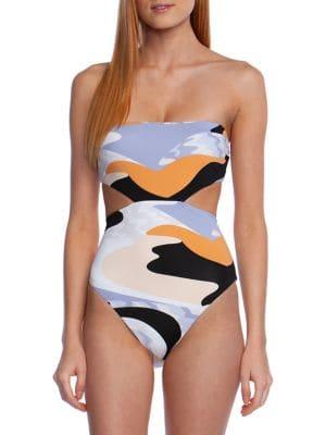 Bcbgeneration Savage Swirl Bandeau One-piece