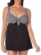 Longitude One-piece Golden Goddess Tie Front Swimdress