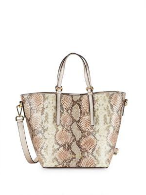 Calvin Klein Jill Snake-embossed Satchel
