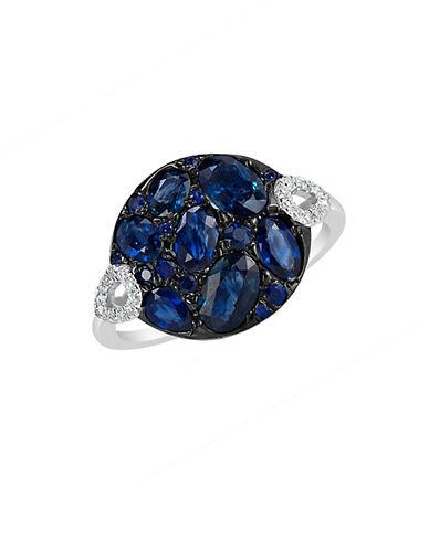 Marco Moore Sapphire, Diamond And 14k White Gold Ring