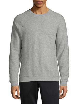 Black Brown Liquid Raglan-sleeve Cotton Sweatshirt