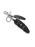 Coach Western Rivets Feather Leather Bag Charm