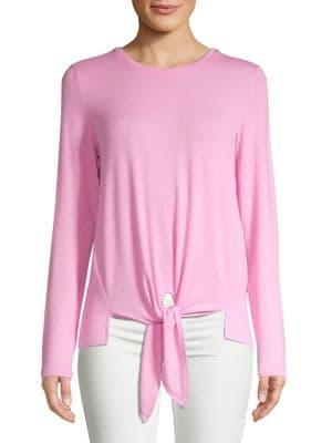Imnyc Isaac Mizrahi Long-sleeve Self-tie Top