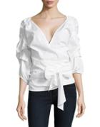 Vince Camuto Ruched Wrap Top