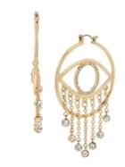 Bcbgeneration Starry Eyed Goldtone & Pave Crystal Fringed Drop Earrings