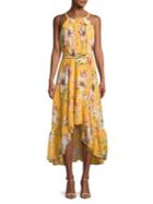 Vince Camuto Floral-print Hi-lo Dress